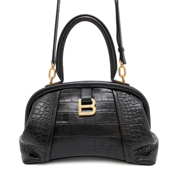 BALENCIAGA Black Leather Shoulder Bag - Picture 1 of 15